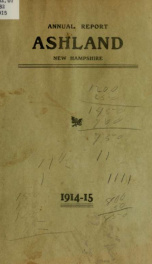 Annual report of the officers of the Town of Ashland 1915_cover