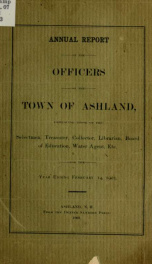 Annual report of the officers of the Town of Ashland 1903_cover