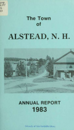 Annual reports of the town officers of Alstead, N. H 1983_cover