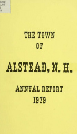 Annual reports of the town officers of Alstead, N. H 1979_cover