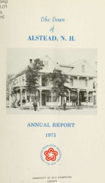 Annual reports of the town officers of Alstead, N. H 1975_cover