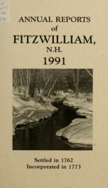 Report of the superintending school committee of Fitzwilliam, for the year ending . 1991_cover