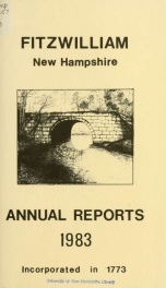 Report of the superintending school committee of Fitzwilliam, for the year ending . 1983_cover