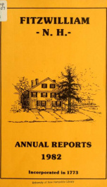 Report of the superintending school committee of Fitzwilliam, for the year ending . 1982_cover