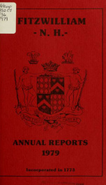 Report of the superintending school committee of Fitzwilliam, for the year ending . 1979_cover