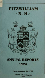 Report of the superintending school committee of Fitzwilliam, for the year ending . 1974_cover