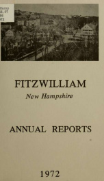 Report of the superintending school committee of Fitzwilliam, for the year ending . 1972_cover