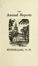 Report of the superintending school committee of Fitzwilliam, for the year ending . 1963_cover