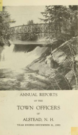 Annual reports of the town officers of Alstead, N. H 1962_cover