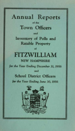 Report of the superintending school committee of Fitzwilliam, for the year ending . 1956_cover