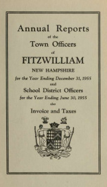 Report of the superintending school committee of Fitzwilliam, for the year ending . 1955_cover