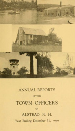 Annual reports of the town officers of Alstead, N. H 1959_cover