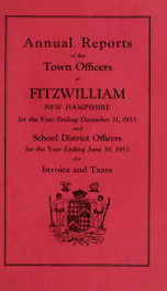 Report of the superintending school committee of Fitzwilliam, for the year ending . 1953_cover