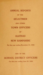 Annual reports of the town officers of Alstead, N. H 1956_cover