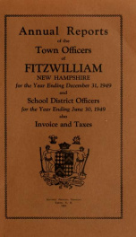 Report of the superintending school committee of Fitzwilliam, for the year ending . 1949_cover