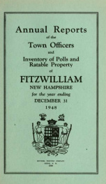 Report of the superintending school committee of Fitzwilliam, for the year ending . 1948_cover