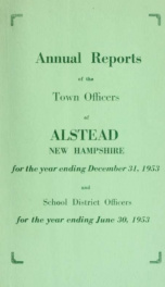 Annual reports of the town officers of Alstead, N. H 1953_cover