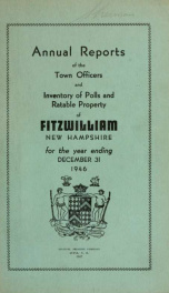 Report of the superintending school committee of Fitzwilliam, for the year ending . 1946_cover