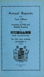 Report of the superintending school committee of Fitzwilliam, for the year ending . 1945_cover