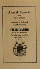 Report of the superintending school committee of Fitzwilliam, for the year ending . 1944_cover