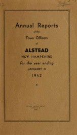 Annual reports of the town officers of Alstead, N. H 1942_cover