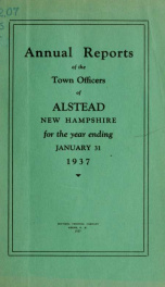 Annual reports of the town officers of Alstead, N. H 1937_cover