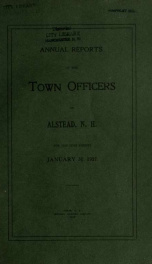 Annual reports of the town officers of Alstead, N. H 1927_cover