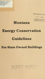 Montana energy conservation guidelines for state owned buildings 1979_cover