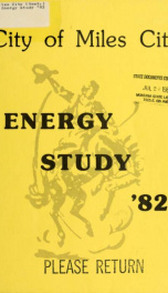 Energy study '82 1982_cover