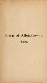 Annual reports of the selectmen, treasurer, and superintending school committee, of the Town of Allenstown, for the year ending . 1895_cover
