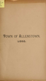 Annual reports of the selectmen, treasurer, and superintending school committee, of the Town of Allenstown, for the year ending . 1892_cover