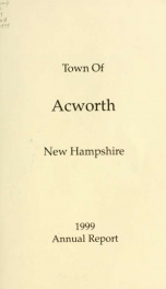 Reports of the officers of the Town of Acworth 1999_cover