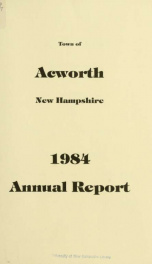 Reports of the officers of the Town of Acworth 1984_cover