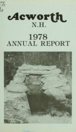 Reports of the officers of the Town of Acworth 1978_cover