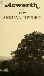 Reports of the officers of the Town of Acworth 1977_cover