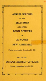 Reports of the officers of the Town of Acworth 1955_cover