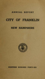 Annual reports of the selectmen, and superintending school committee of the Town of Franklin 1946_cover