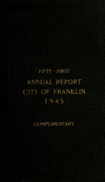 Annual reports of the selectmen, and superintending school committee of the Town of Franklin 1945_cover