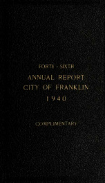 Annual reports of the selectmen, and superintending school committee of the Town of Franklin 1940_cover