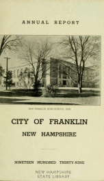 Annual reports of the selectmen, and superintending school committee of the Town of Franklin 1939_cover