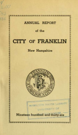 Annual reports of the selectmen, and superintending school committee of the Town of Franklin 1936_cover