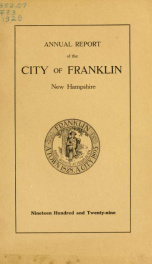 Annual reports of the selectmen, and superintending school committee of the Town of Franklin 1929_cover