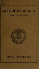 Annual reports of the selectmen, and superintending school committee of the Town of Franklin 1925_cover