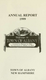 Annual report of the officers of the Town of Albany for the fiscal year ending . 1999_cover