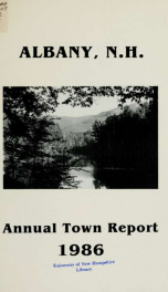 Annual report of the officers of the Town of Albany for the fiscal year ending . 1986_cover