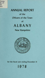 Annual report of the officers of the Town of Albany for the fiscal year ending . 1978_cover