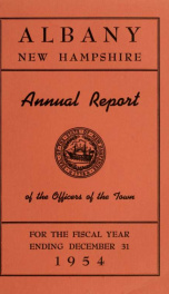 Annual report of the officers of the Town of Albany for the fiscal year ending . 1954_cover