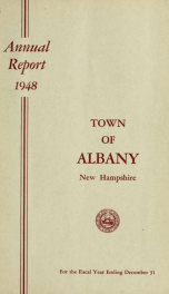 Annual report of the officers of the Town of Albany for the fiscal year ending . 1948_cover