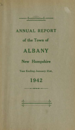Annual report of the officers of the Town of Albany for the fiscal year ending . 1942_cover