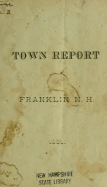 Annual reports of the selectmen, and superintending school committee of the Town of Franklin 1883_cover